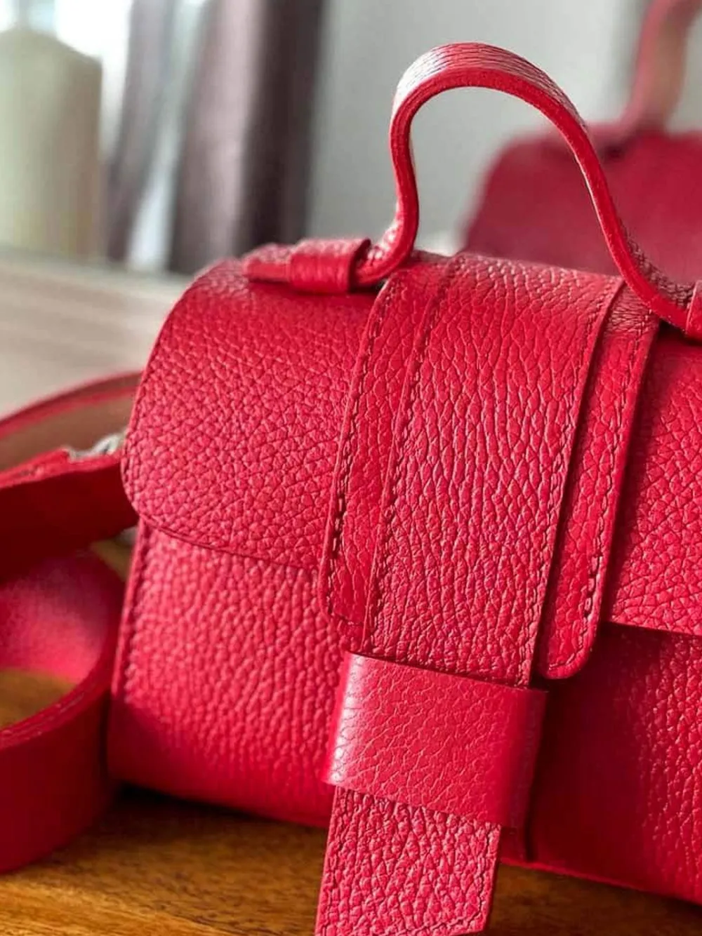 Sale Sac Rouge Drixy Femmes Sac Porte Epaule Avec Sangle