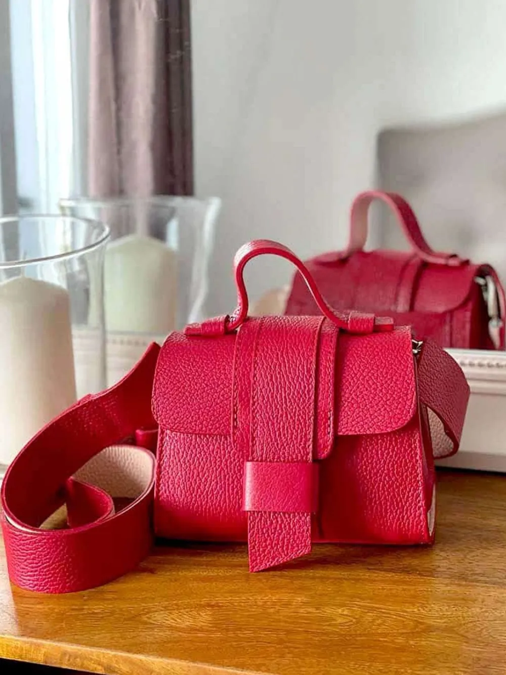 Sale Sac Rouge Drixy Femmes Sac Porte Epaule Avec Sangle