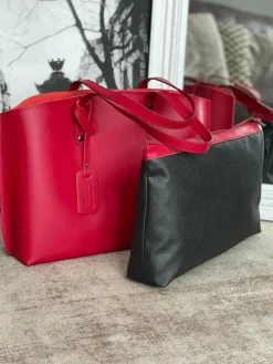 Discount Sac Rouge Erika Femmes Sac Format A4 Et +
