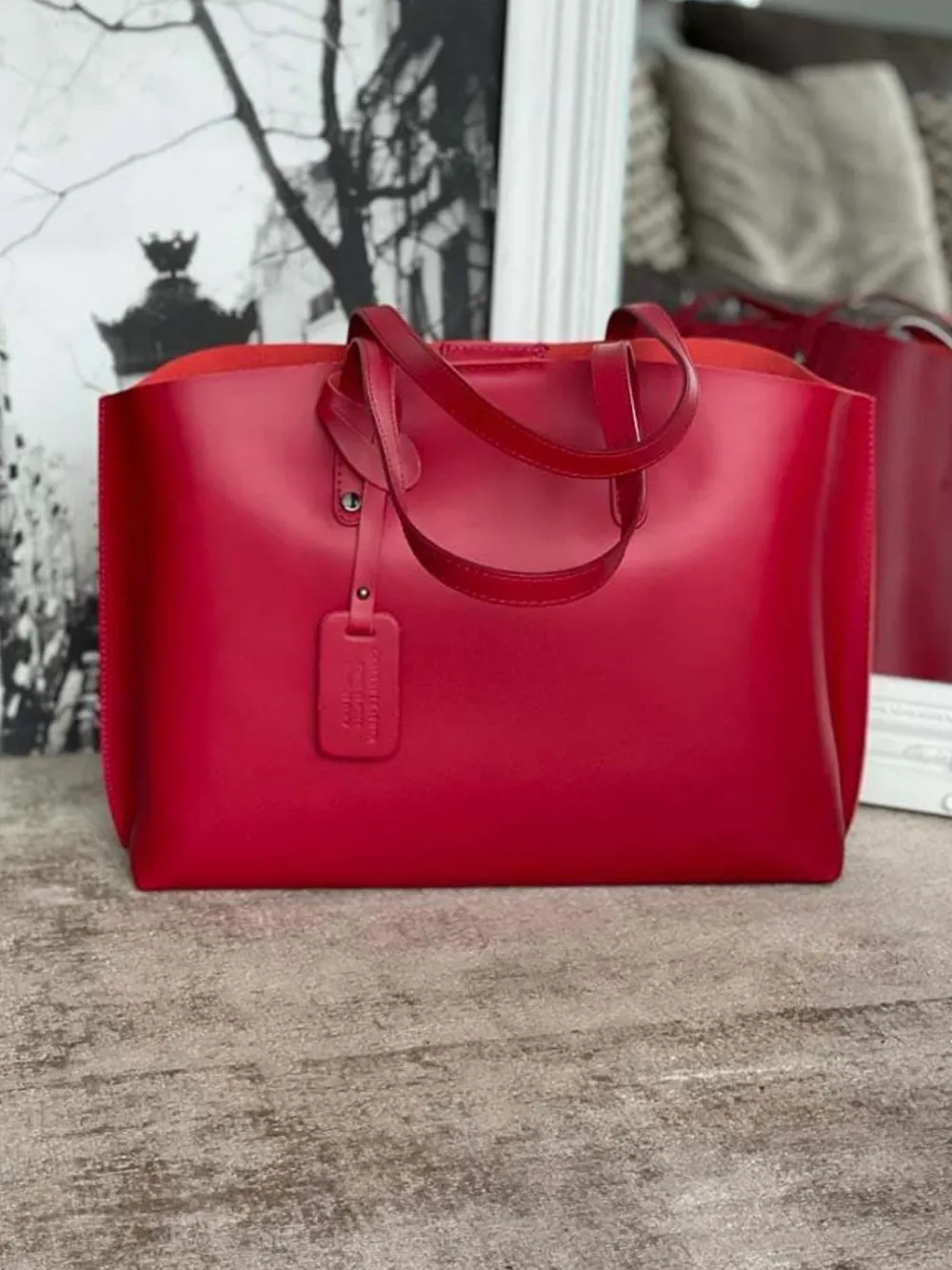 Discount Sac Rouge Erika Femmes Sac Format A4 Et +