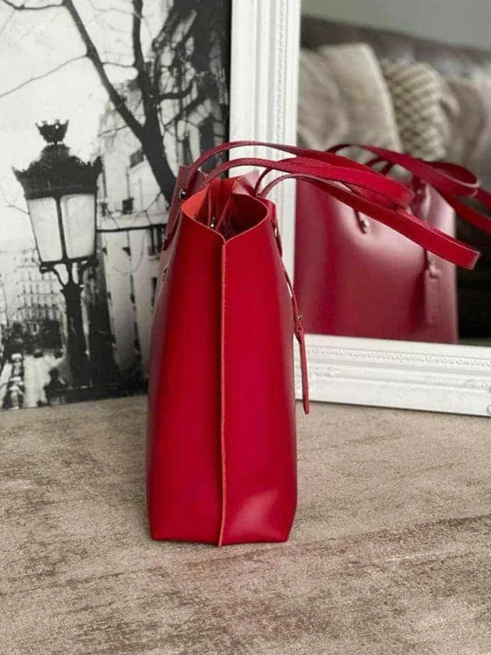 Discount Sac Rouge Erika Femmes Sac Format A4 Et +