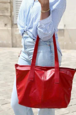 New Sac Rouge Noemie Femmes Sac Format A4 Et +