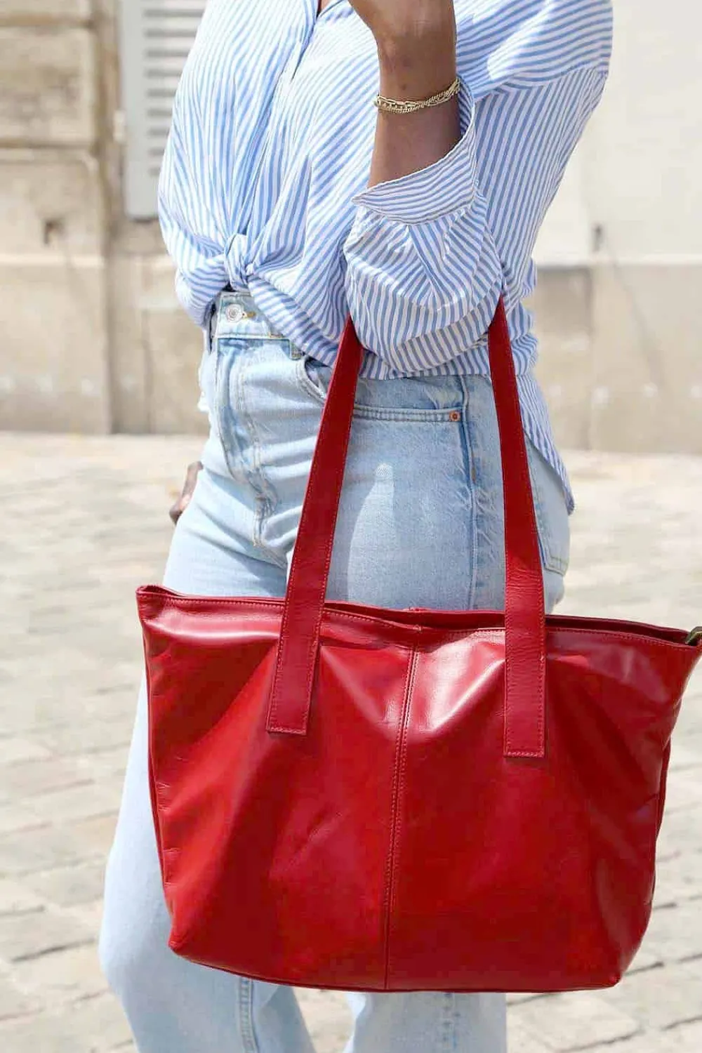 New Sac Rouge Noemie Femmes Sac Format A4 Et +