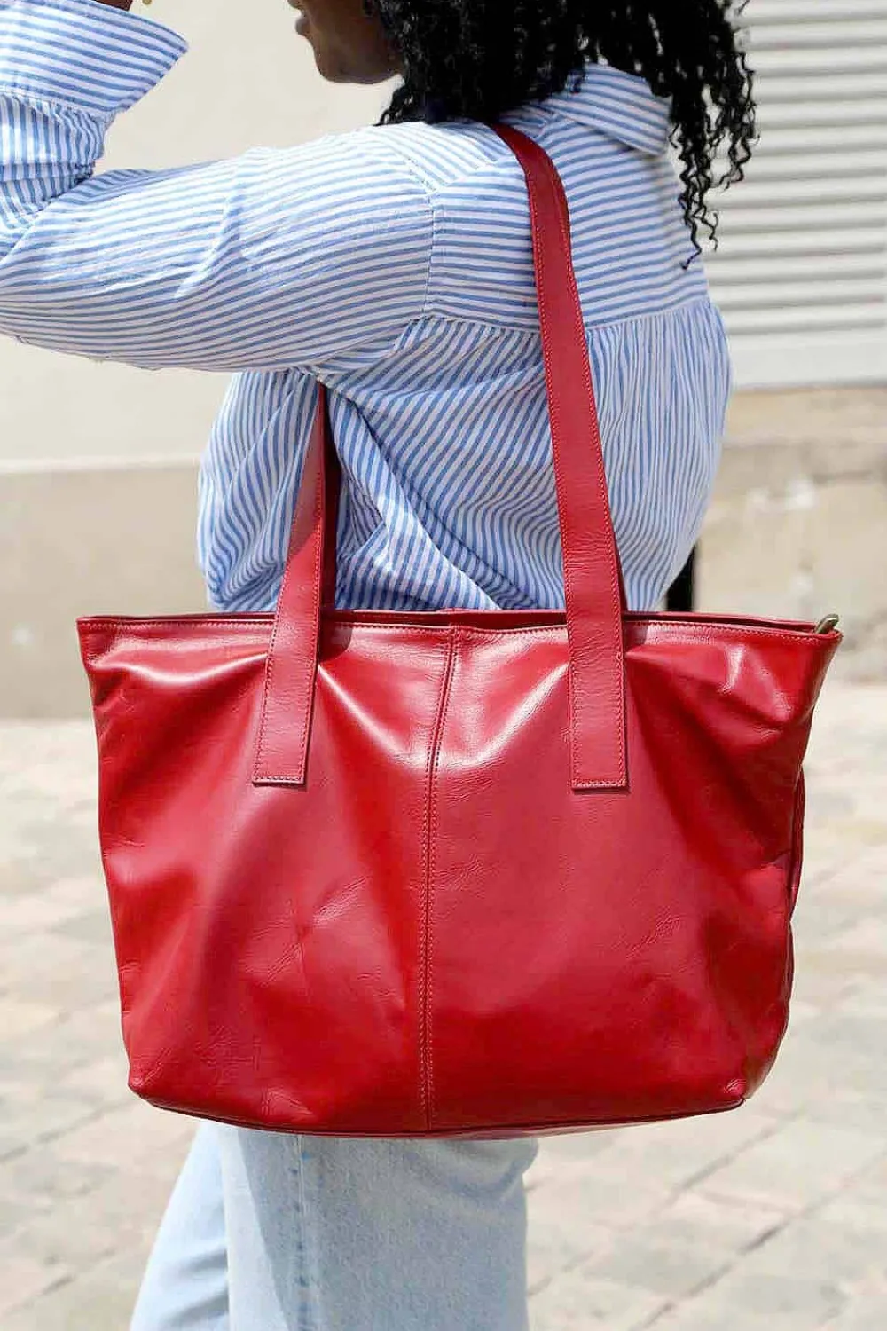 New Sac Rouge Noemie Femmes Sac Format A4 Et +