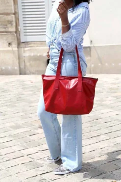 New Sac Rouge Noemie Femmes Sac Format A4 Et +