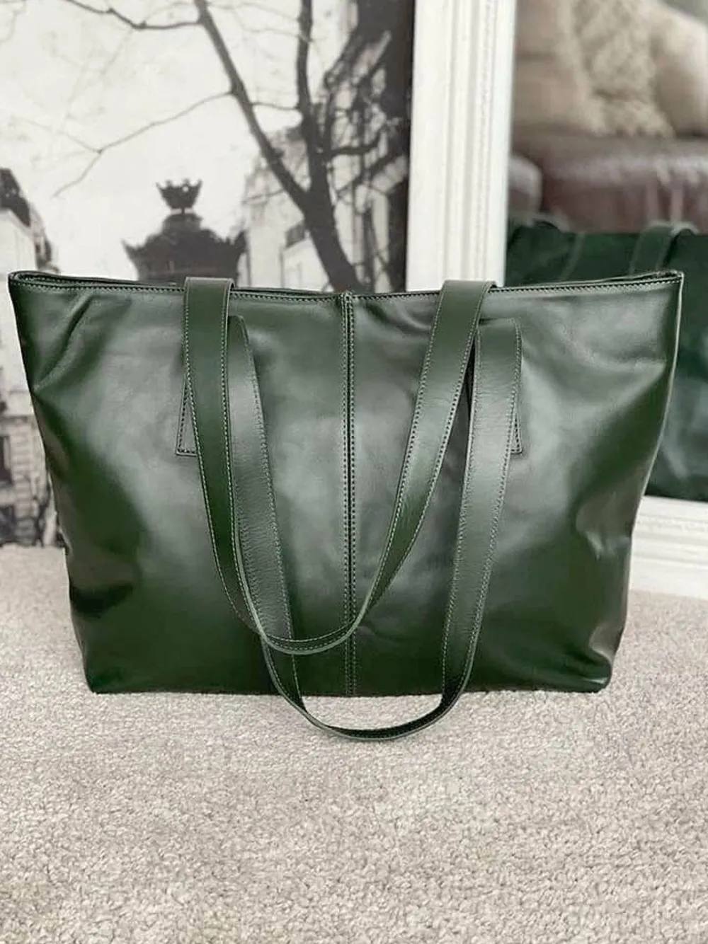 Online Sac Vert Bouteille Noemie Femmes Sac Format A4 Et +