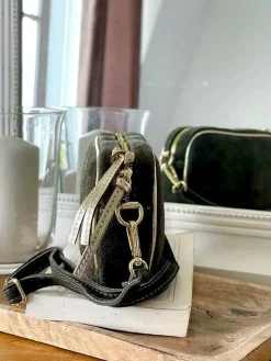 Outlet Sac Vert Kaki Jasmyne Mini Femmes Sac Porte Epaule Avec Sangle
