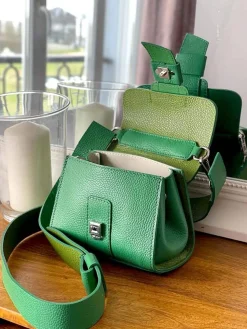 Clearance Sac Vert Pomme Drixy Femmes Sac Porte Epaule Avec Sangle